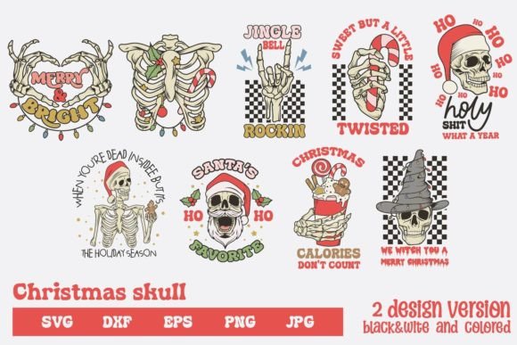 Download Skeleton Christmas Bundle, Svg - Christmas Collection