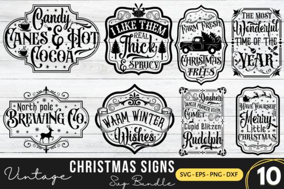 Download Farmhouse Christmas Signs SVG Bundle - Christmas Collection