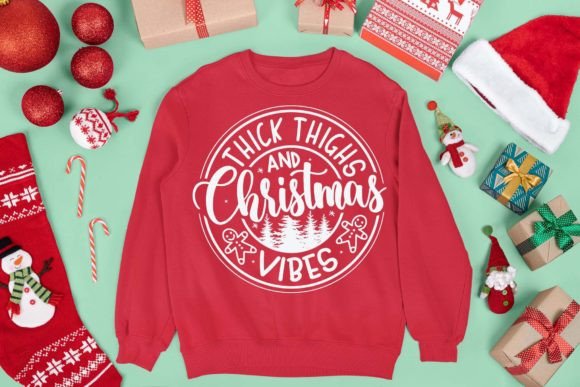 Download Thick Thighs and Christmas Vibes Svg - Christmas Collection