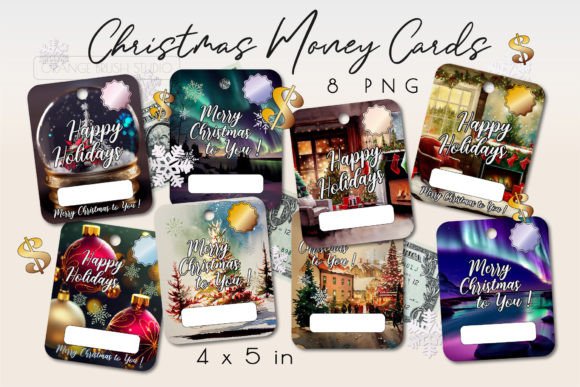 Download Merry Christmas Money Card Bundle 8 PNG - Christmas Collection