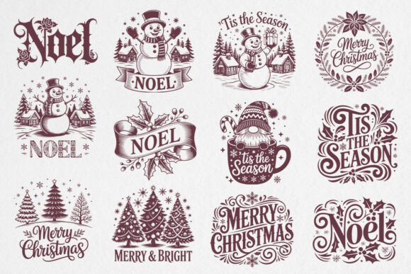 Download Vintage Christmas SVG Bundle - Christmas Collection