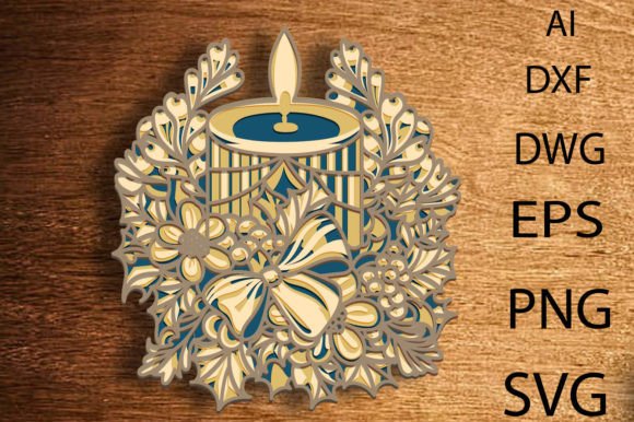 Download Christmas Candle SVG Mandala, 3D Christm - Christmas Collection