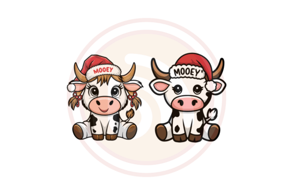 Download Cute Highland Cow Couple Christmas Svg - Christmas Collection