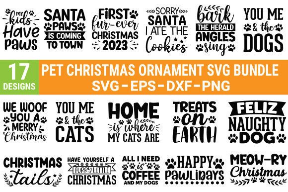 Download Pet Christmas Ornament SVG Bundle - Christmas Collection