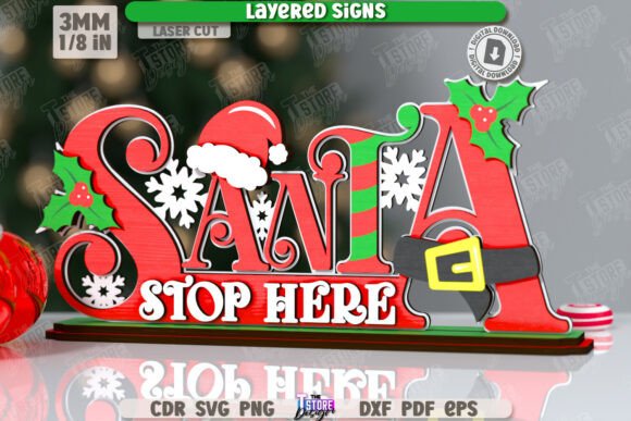 Download Christmas Layered Desktop Sign Laser Cut - Christmas Collection