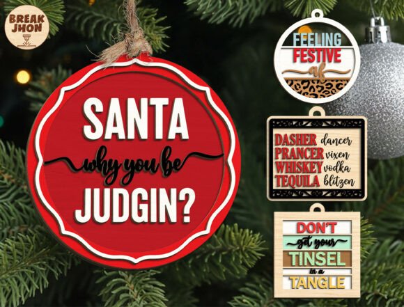 Download Funny Christmas Ornament SVG Bundle - Christmas Collection