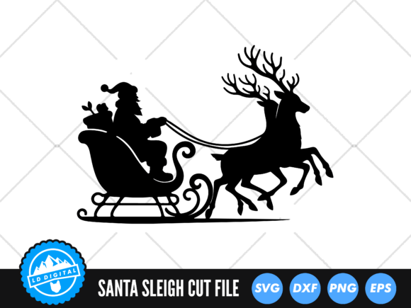 Download Santa Sleigh SVG Files | Christmas SVG - Christmas Collection
