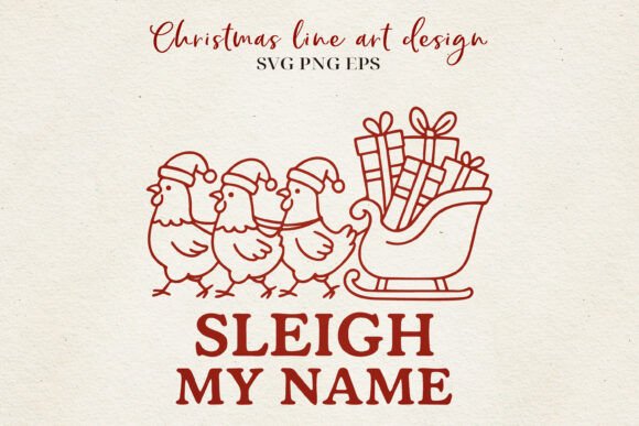 Download Funny Christmas Chicken Line Art - Christmas Collection