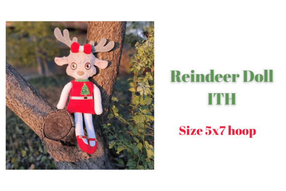 Download DIY Christmas Reindeer Doll ITH 5x7 - Christmas Collection