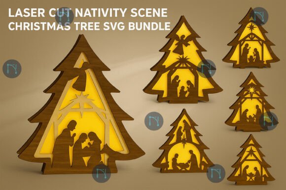 Download Nativity Scene Christmas Tree SVG Bundle - Christmas Collection