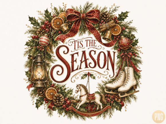 Download Tis the Season Christmas Wreath PNG - Christmas Collection