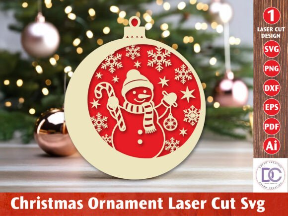 Download Christmas Ornament Laser Cut File - Christmas Collection