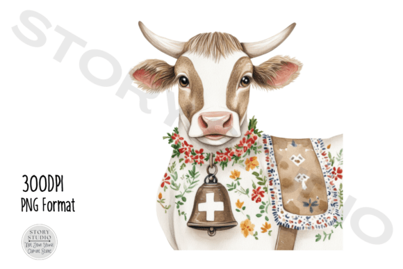 Download Cute Christmas Cow Clipart Set - Christmas Collection