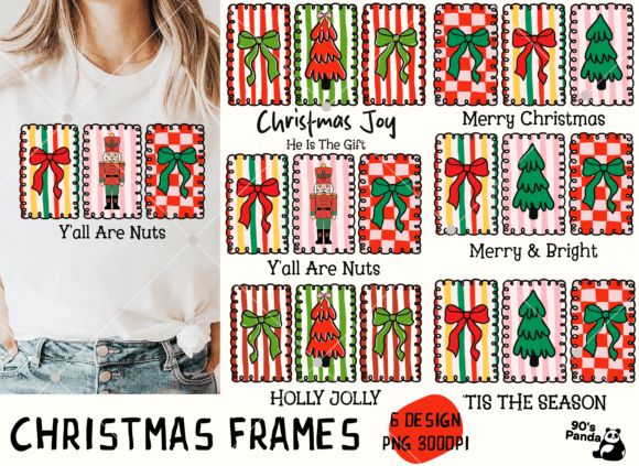 Download Christmas Doodle Frame Design Bundle PNG - Christmas Collection