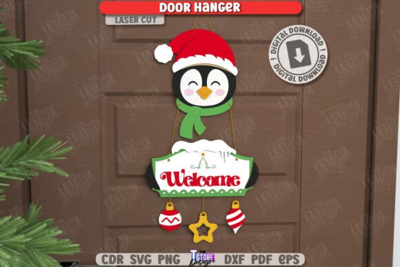 Download Christmas Door Hanger Laser Cut | Xmas - Christmas Collection