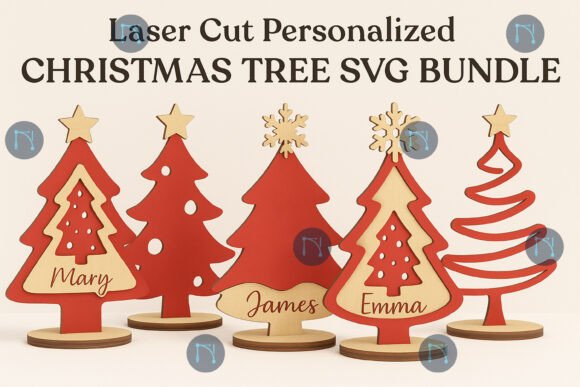 Download Personalized Christmas Tree SVG Bundle - Christmas Collection