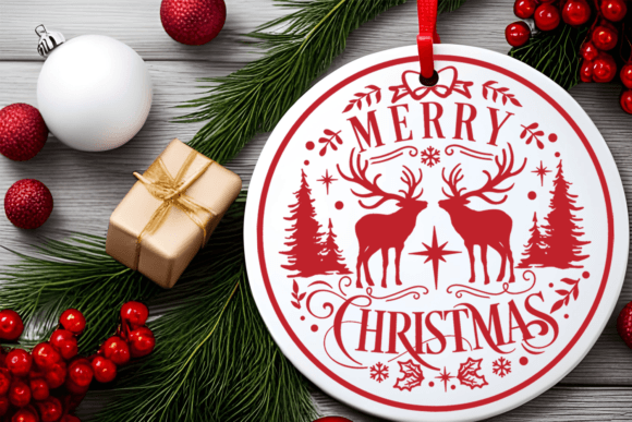 Download Merry Christmas - Round Christmas SVG - Christmas Collection