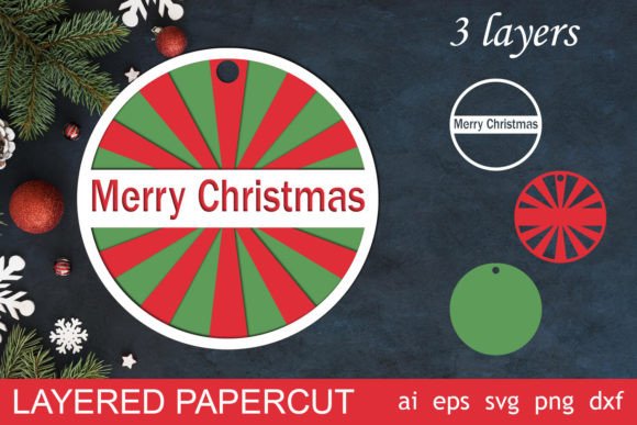 Download 3d Christmas Round Ornament Svg Laser - Christmas Collection