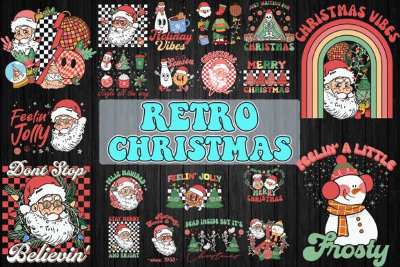 Download Retro Christmas Bundle SVG 20 Designs - Christmas Collection