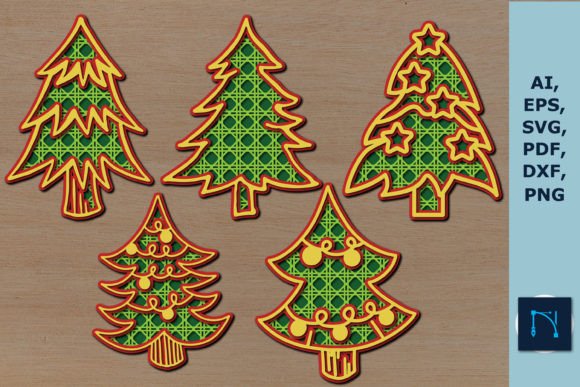 Download Multi Layer 3D Christmas Tree SVG Bundle - Christmas Collection