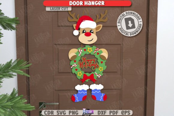 Download Christmas Door Hanger Laser Cut | Xmas - Christmas Collection