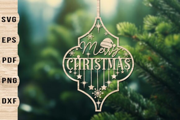 Download Merry Christmas Cut File Ornament SVG - Christmas Collection