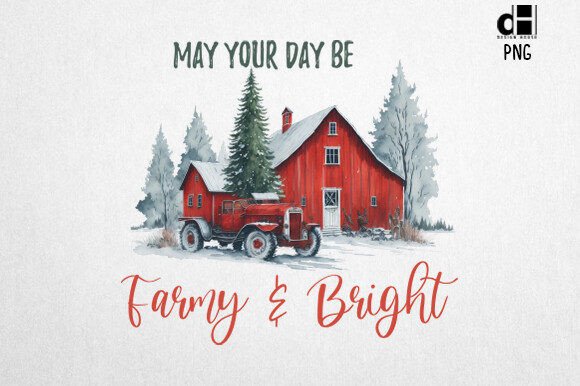 Download Vintage Christmas Farm Sublimation PNG - Christmas Collection