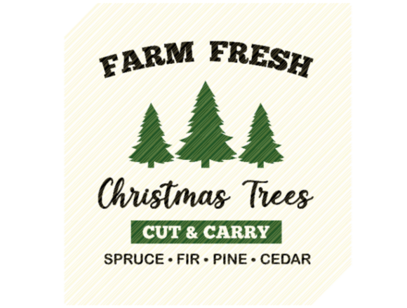 Download Farm Fresh Christmas Trees Sign Graphic - Christmas Collection