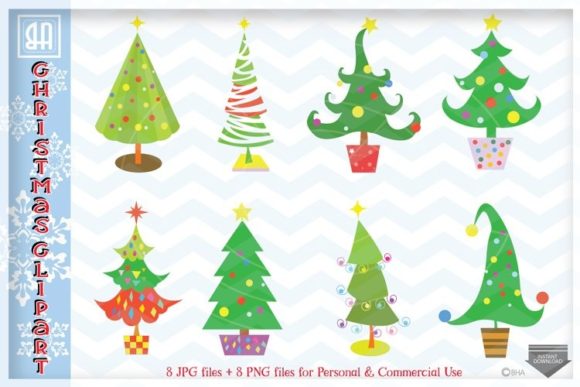 Download Christmas Trees Bundle Clipart - Premium Bundle