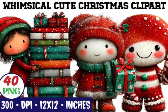 Download Whimsical Cute Christmas Clipart - Christmas Collection