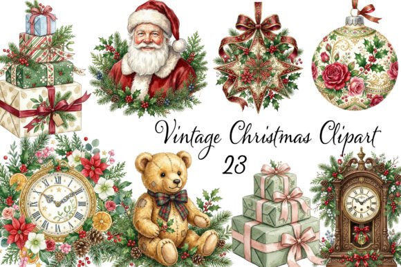 Download Vintage Christmas Clipart - Christmas Collection