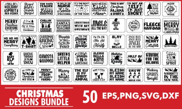 Download Funny Christmas SVG Designs Bundle - Christmas Collection