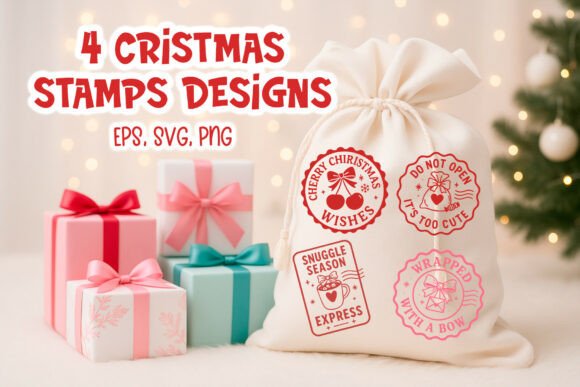 Download Coquette Cute Christmas SVG Stamp Design - Christmas Collection