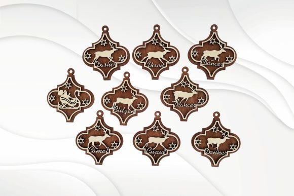 Download Christmas Decor, Deers Santa Laser Files - Christmas Collection