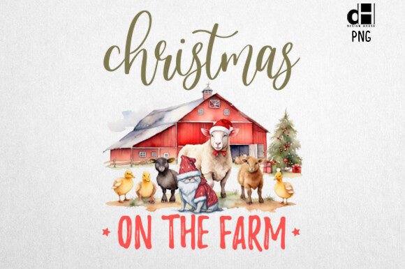 Download Vintage Christmas Farm Sublimation PNG - Christmas Collection