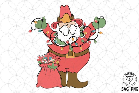 Download Santa Cowboy Christmas SVG Sublimation - Christmas Collection