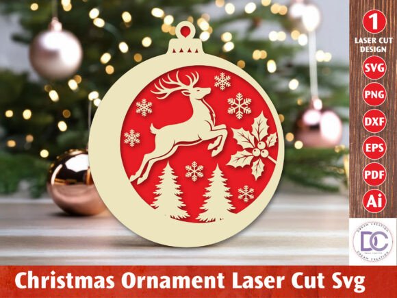 Download Christmas Ornament Laser Cut File - Christmas Collection