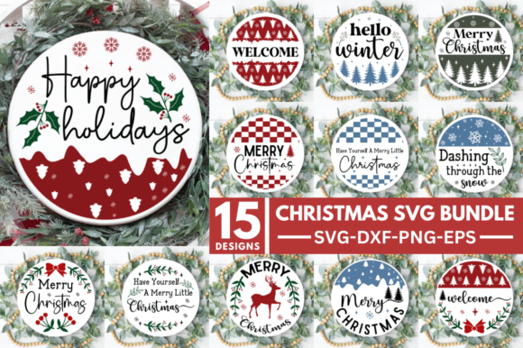 Download Christmas SVG Bundle,Round Christmas Svg - Christmas Collection