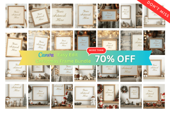 Download Easy Edit Canva Christmas Frame Bundle - Christmas Collection