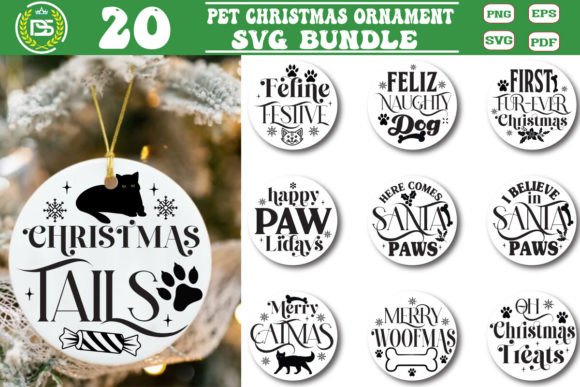 Download Pet Christmas Ornament SVG Bundle, Cat a - Christmas Collection