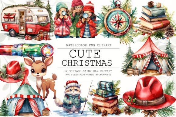 Download Cute Christmas Clipart Bundle - Christmas Collection
