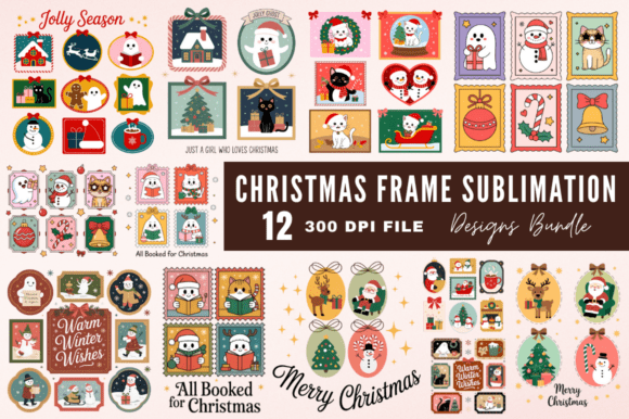 Download Christmas Frame Sublimation Designs - Christmas Collection