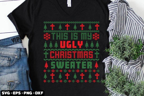 Download Ugly Christmas Sweater T Shirt Design - Christmas Collection