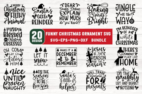 Download Funny Christmas Ornament Svg Bundle - Christmas Collection