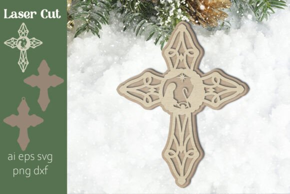 Download Nativity Scene Cross, Christmas Svg - Christmas Collection