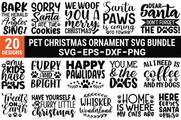 Download Pet Christmas Ornament SVG Bundle - Christmas Collection