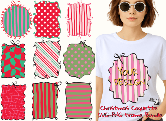 Download Christmas Coquette SVG-PNG Frame Bundle - Christmas Collection