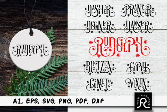Download Reindeer Names - Christmas Bundle - SVG - Christmas Collection