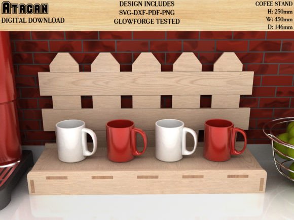Download Coffee Mug Fence Display Stand Svg File - Display Collection