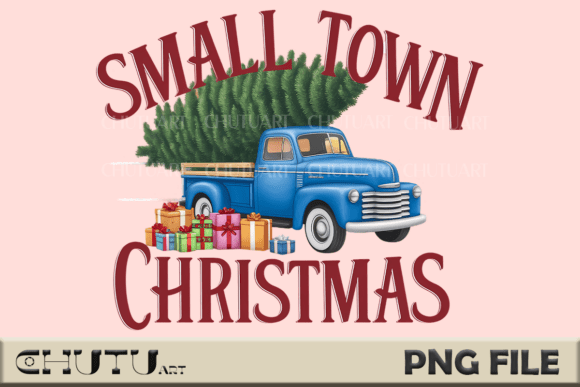 Download Small Town Christmas - Vintage Truck PNG - Christmas Collection